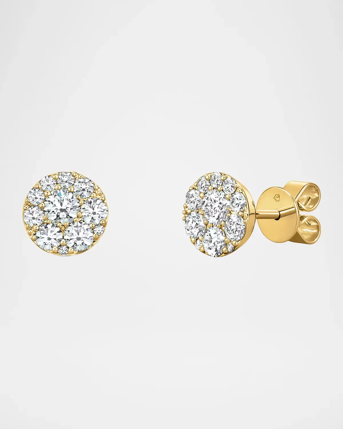 Tessa 18K Yellow Gold Diamond Cluster Stud Earrings