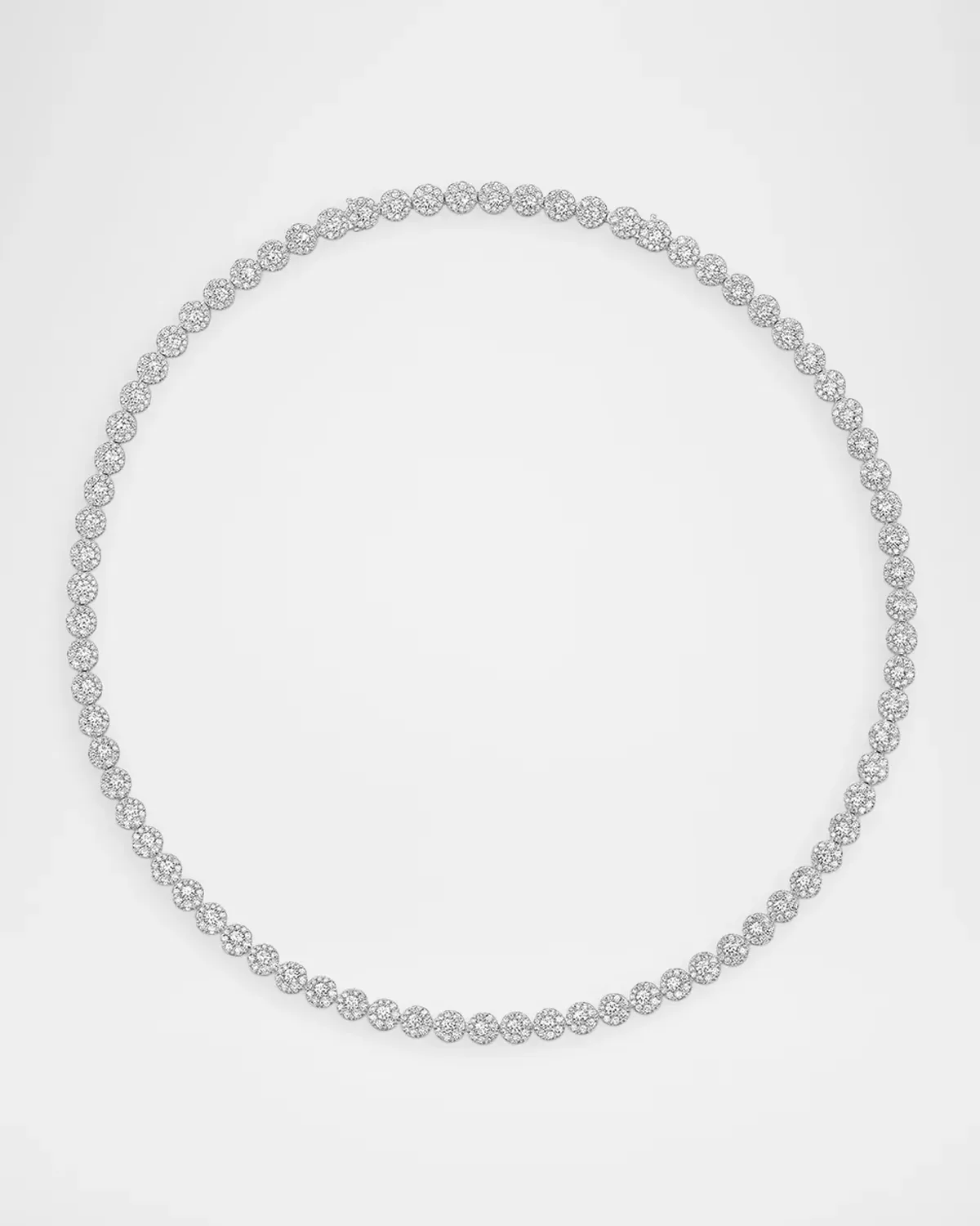 Tessa 18K White Gold Diamond Line Necklace by fire