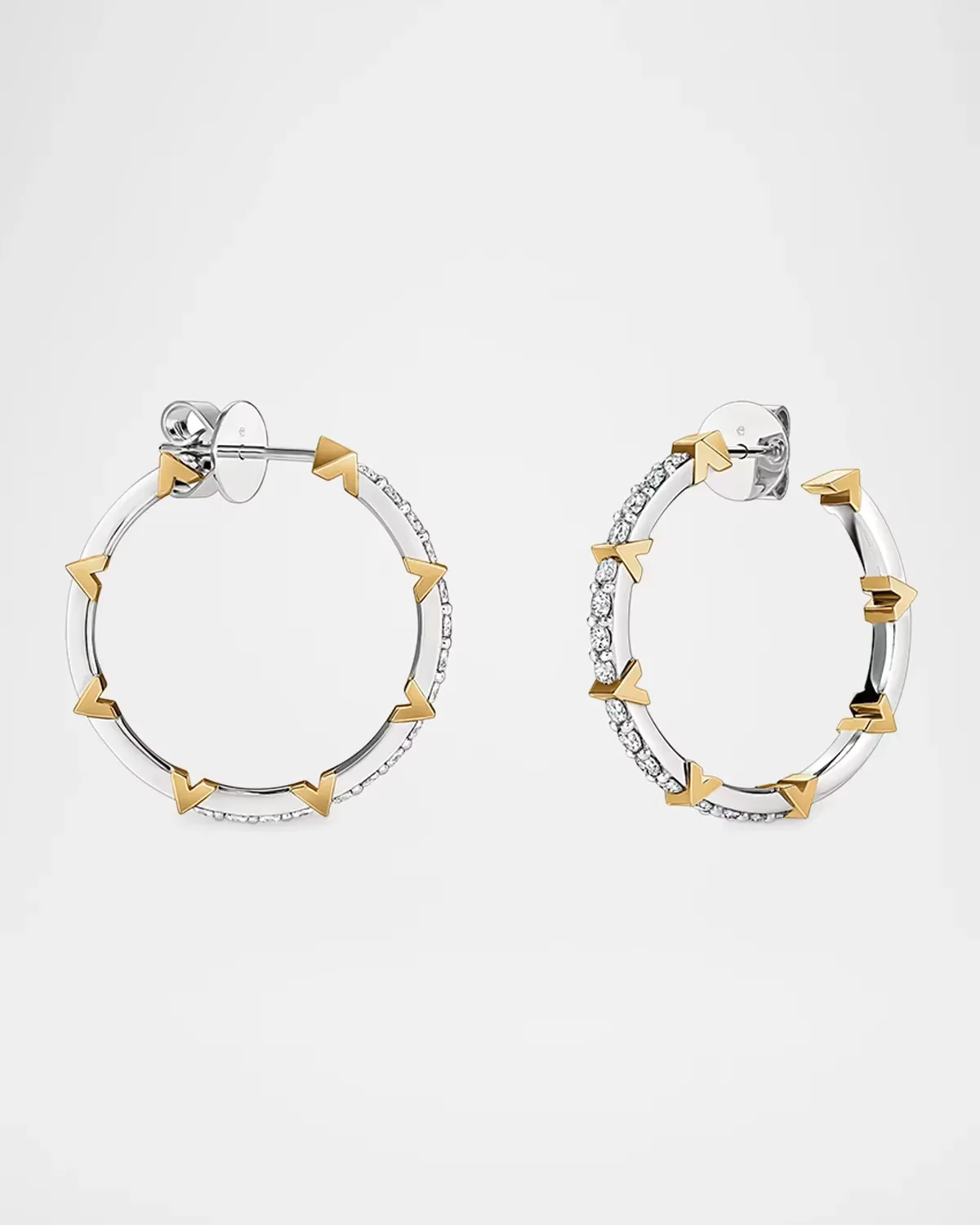 Copley Pave Diamond Hoop Earrings by fire