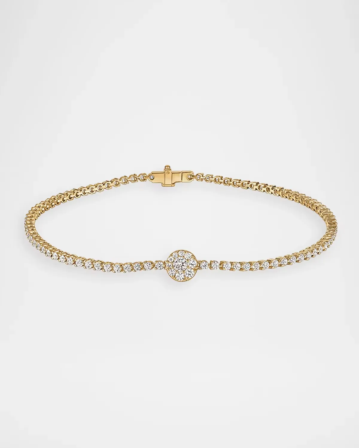 Tessa 18K Yellow Gold Diamond Tennis Bracelet by fire