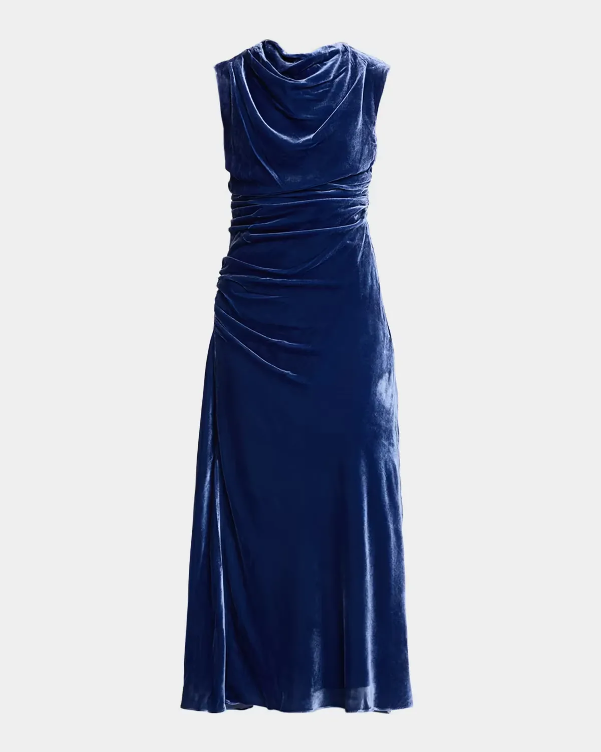 Burke Draped Velvet Midi Dress by SIMKHAI