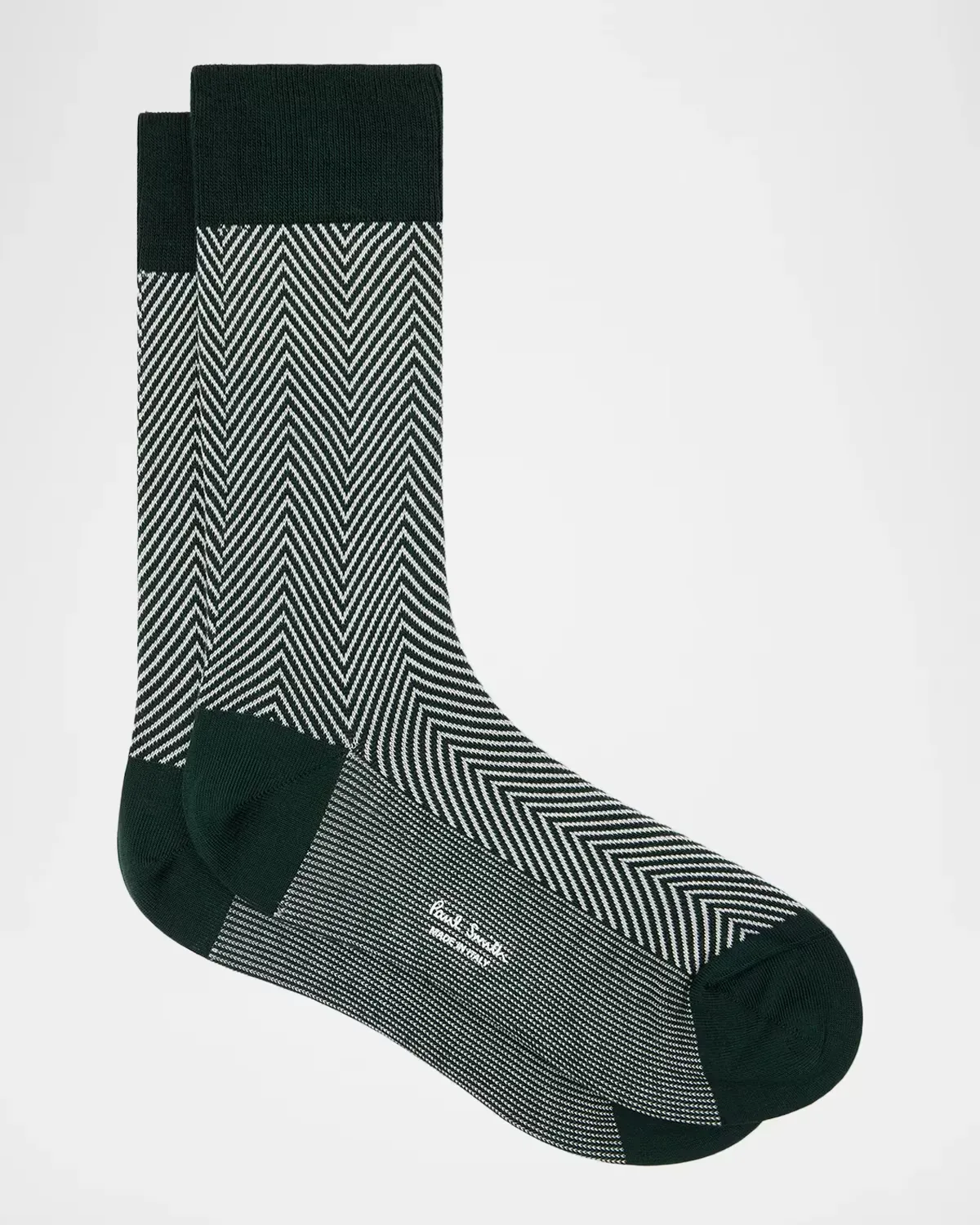 Textured Herringbone Crew Socks