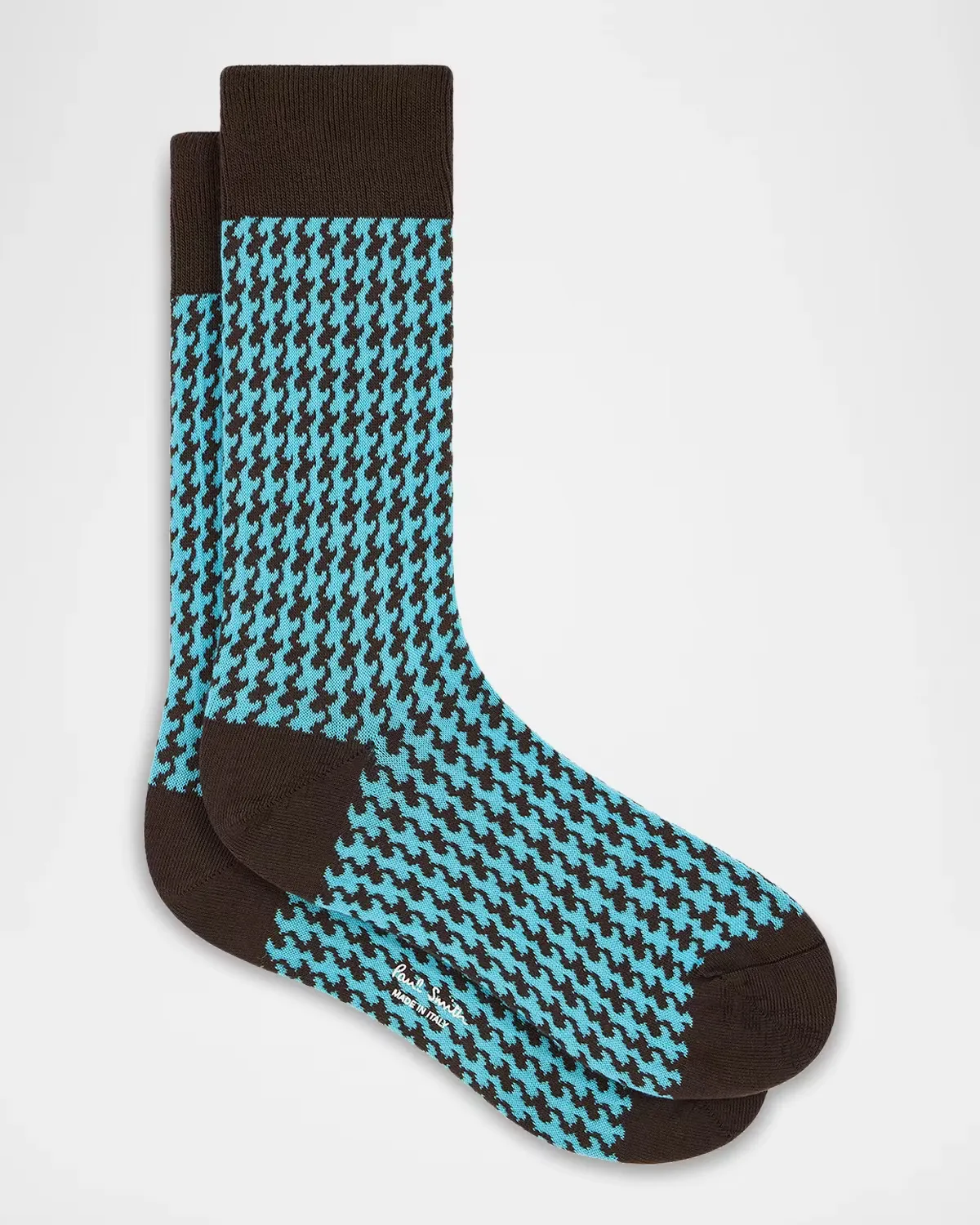 Lane Houndstooth Crew Socks