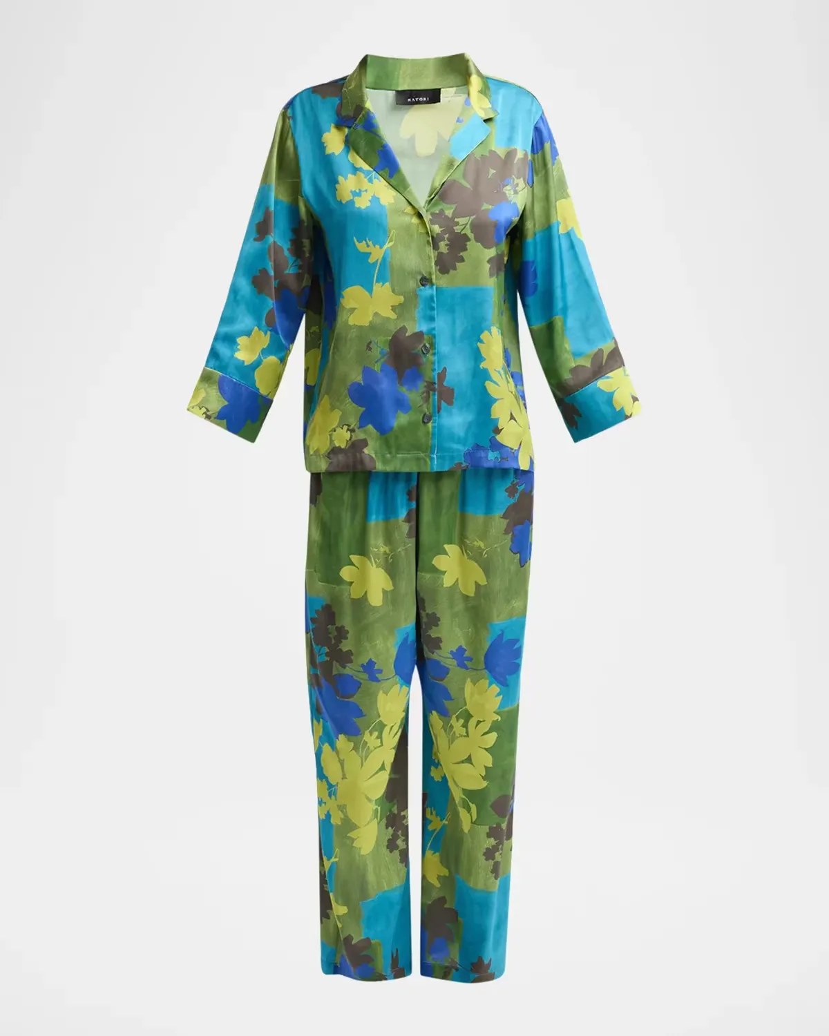 Coromandel Floral-Print Cropped Pajama Set by Natori