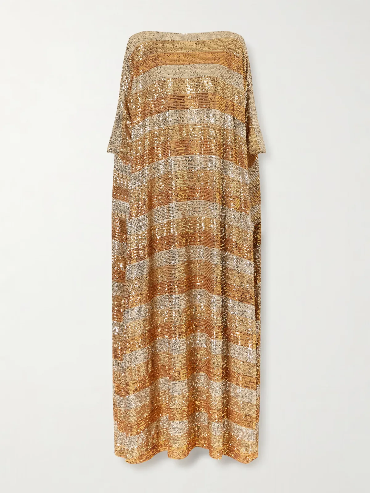 - Striped Sequined Crepe Kaftan -