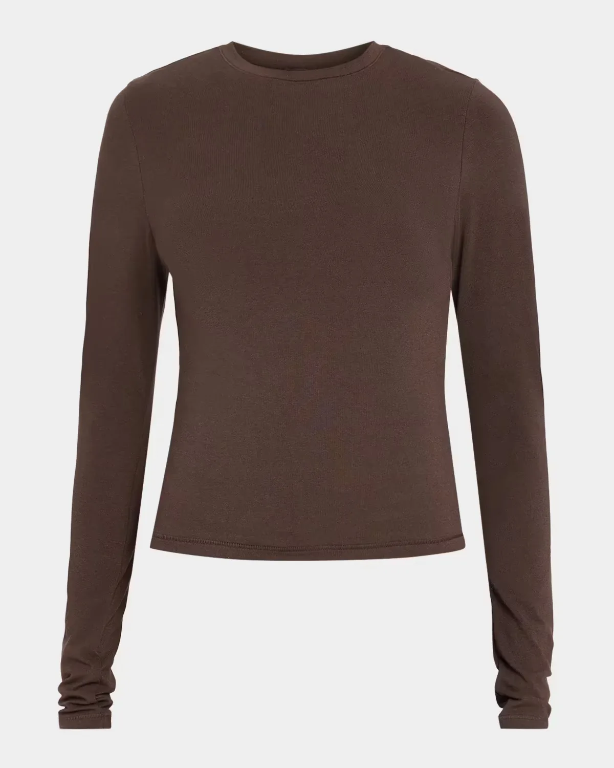Cotton Jersey Long-Sleeve Crewneck T-Shirt