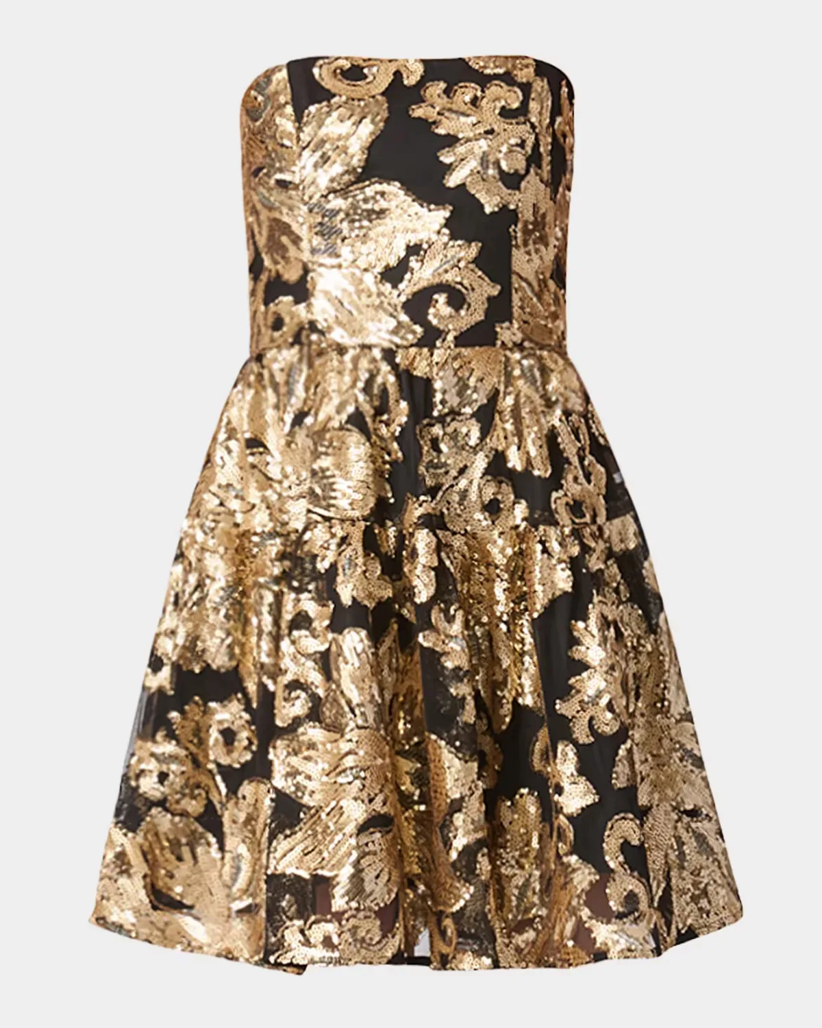 Astor Strapless Floral Sequin Mini Dress