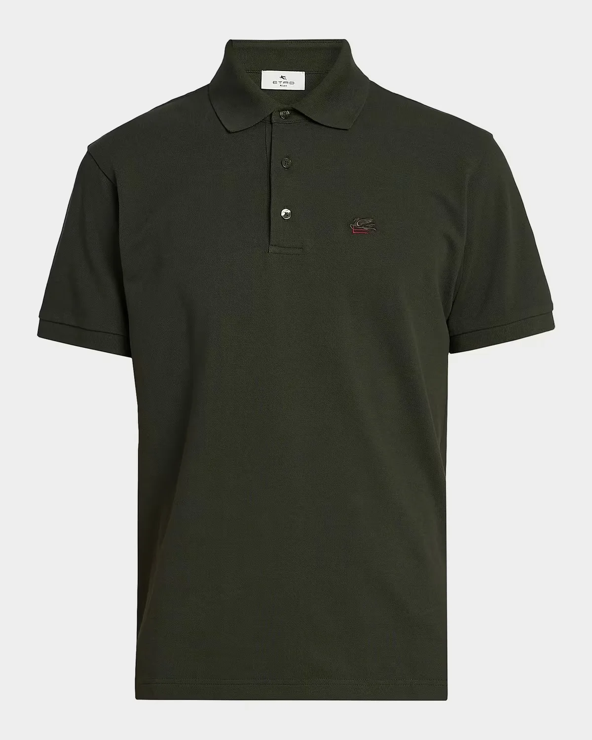 Cotton Embroidered-Pegasus Polo Shirt by ETRO