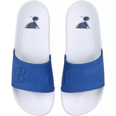 FOCO NHL St. Louis Blues Script Wordmark Slide Sandals by FOCO