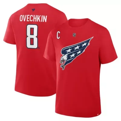 Fanatics NHL Alexander Ovechkin Washington Capitals Authentic Stack Name & Number T-Shirt by Fanatics