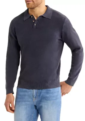 Fair Harbor Mariner Long Sleeve Polo Shirt by Fair Harbor