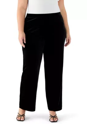 Pull on Wide Leg Velvet Pant