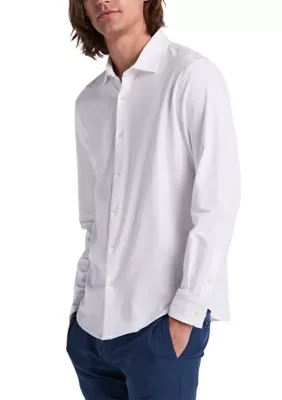 Perry Ellis Long Sleeve Cotton Knit Shirt by Perry Ellis