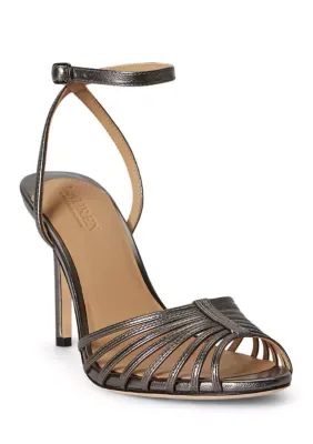 Lauren Ralph Lauren Mckayla Metallic Nappa Leather Sandals by Ralph Lauren