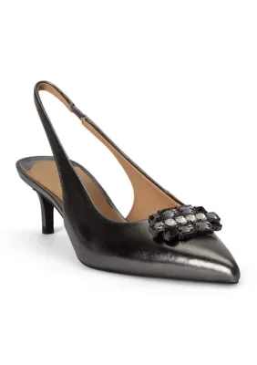 Lauren Ralph Lauren Lolah Jeweled Nappa Slingback Pumps by Ralph Lauren