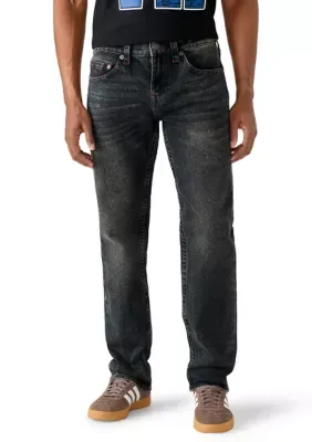 True Religion Ricky Straight Fit Embroidered Rear Pocket Jeans by True Religion
