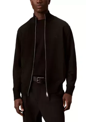 Merino Zip Sweater by Calvin Klein