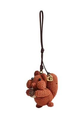 Crochet Squirrel Bag Charm by Coach