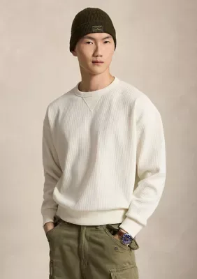Relaxed Fit Waffle-Knit Sweatshirt by Polo Ralph Lauren