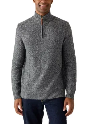 Reverse Stitch 1/4 Zip Sweater