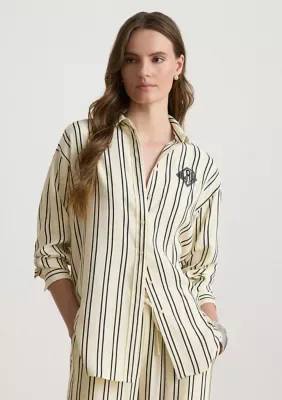 Relaxed Fit Striped Jacquard Shirt by Ralph Lauren