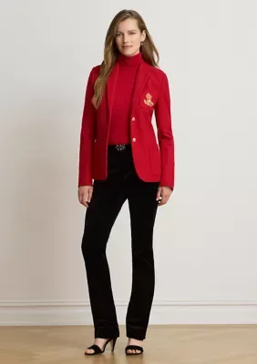 Bullion Stretch-Cotton Piqu Blazer by Ralph Lauren