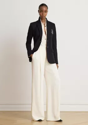 Lauren Ralph Lauren Rhinestone-Bullion Stretch Ponte Blazer by Ralph Lauren
