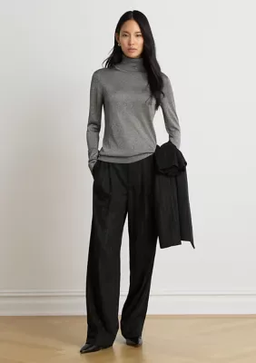 Lauren Ralph Lauren Metallic Turtleneck Sweater by Ralph Lauren