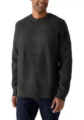 Windward Cable Knit Crew Neck Sweater by Lands' End