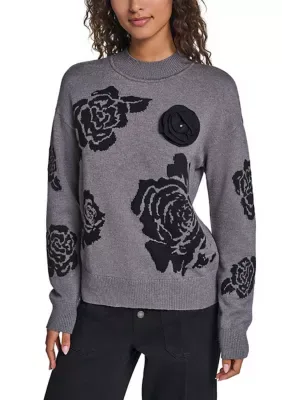 3D Rosette Sweater