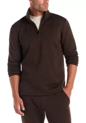 Vintage & Black Ribbed 1/4 Zip Pullover by Vintage & Black