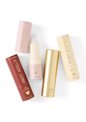 Set of 4 Chunky Lip Balm in Embossed Box with Gold Foil by Tahari