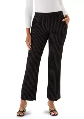 Pinstripe Wide Leg Pants by Soho White