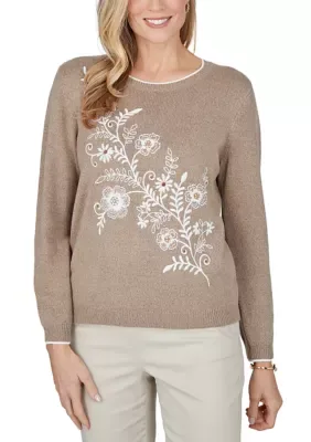 Sunset Ridge Diagonal Floral Sweater