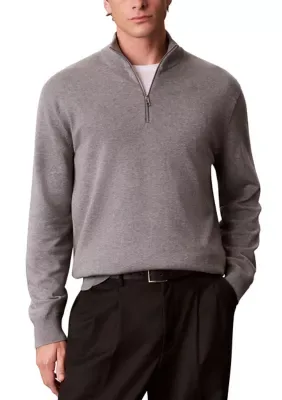 Supima Cotton 1/4 Zip Sweater by Calvin Klein