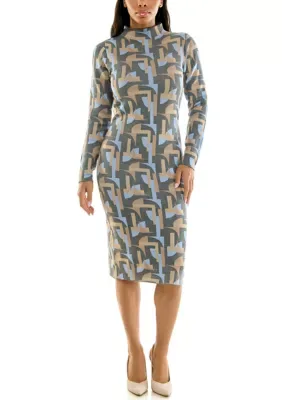 Leonard Mockneck Sheath Dress by Nina