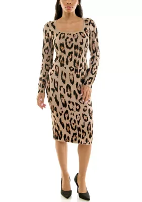 Leonard Jacquard Sweater Dress