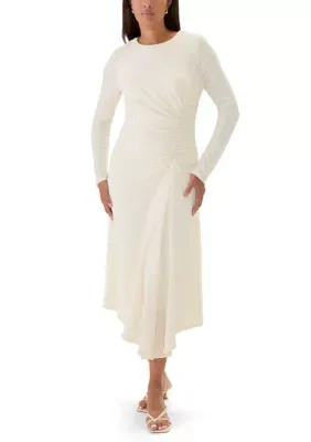 Long Sleeve Crewneck Knit Dress by Ivy Road