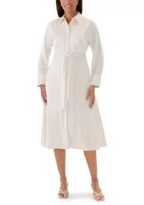 Striped Midi Shirt Dress by Calvin Klein