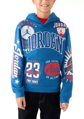 Multi Logo Graphic Fleece Hoodie by Jordan