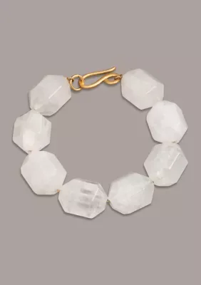 Quartz Crystal Gold Plated Flex Bracelet by Donna Karan New York