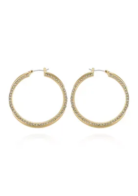 Crystal Pav Hoop Earrings by Vince Camuto