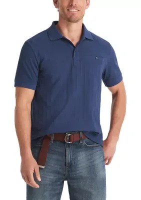 Classic Fit Checkered Jacquard Polo Shirt by Nautica