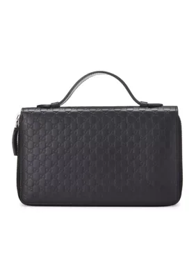 Gucci Microguccissima Zip Around Top Handle Travel Wallet by What Goes Around Comes Around