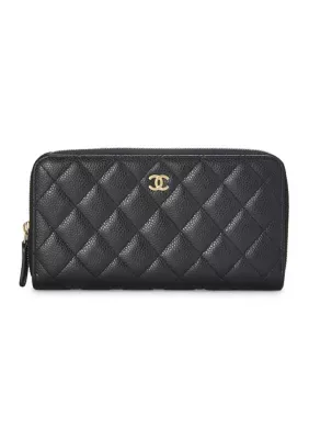 Chanel Caviar Quilted Large Gusset Flap Wallet by What Goes Around Comes Around