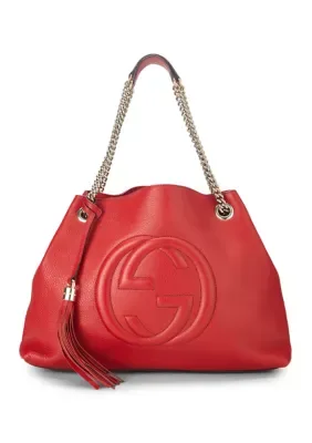 Gucci Medium Soho Chain Strap Shoulder Bag Leather by What Goes Around Comes Around