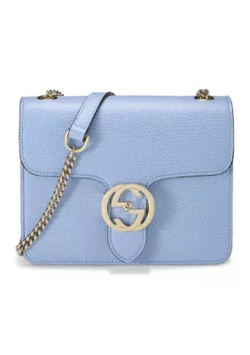 Gucci Calfskin Leather Interlocking G Shoulder Bag by What Goes Around Comes Around