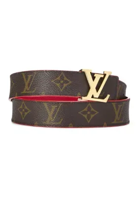 Louis Vuitton Monogram 30mm LV Initiales Reversible Belt by What Goes Around Comes Around