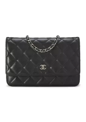 Chanel Lambskin Quilted Wallet on Chain (WOC) by What Goes Around Comes Around