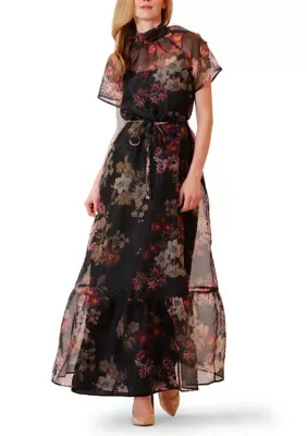 Julia Jordan Floral Organza Maxi Dress by Jordan